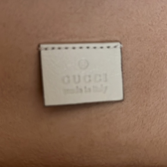 GUCCI Rajah Sylvie Web Leather Tote Bag Large w/Pochette White - Picture 10 of 16